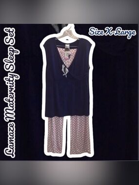 Lamaze Maternity 2pc Sleeveless Sleep Pant Set Sz XL NWT